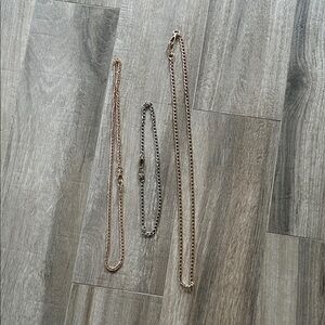 Gold and Silver wallet, or bag chain Set brand new